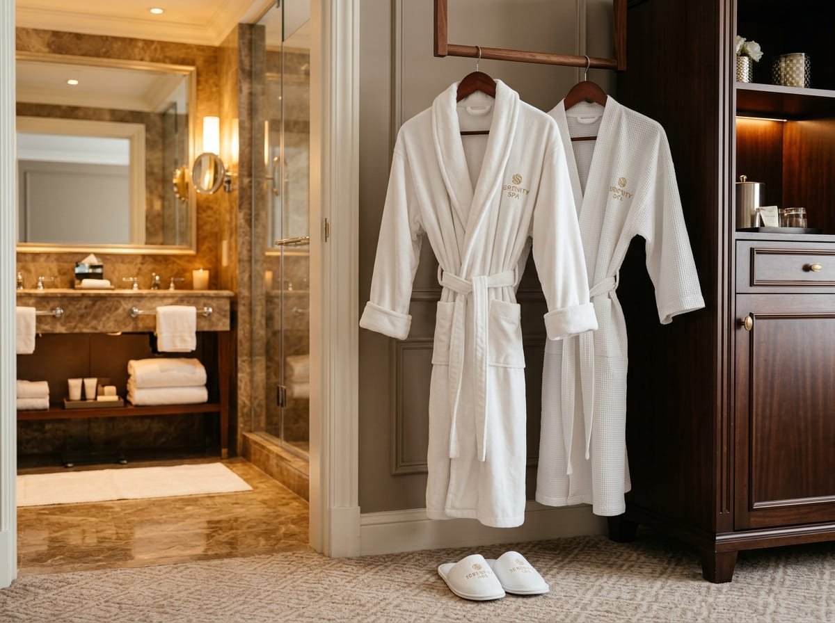Luxury Bathrobes & Guest Slippers